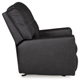 Barlin Mills Carbon Faux Leather Recliner side angle