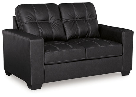 Barlin Carbon Mills Sofa and Loveseat angled front view