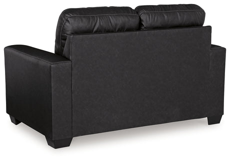 Back view of Barlin Carbon Mills Sofa and Loveseat