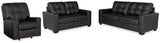 Barlin Carbon Mills reclining loveseat side view