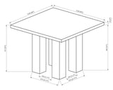 detailed view of table leg design