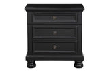 front view of Laurelin Black Storage Bedroom Set nightstand
