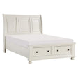Laurelin White Queen Sleigh Platform Bed side view