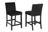 Close-up of fabric detail on Lennon Black Upholstered Counter Height Dining Set