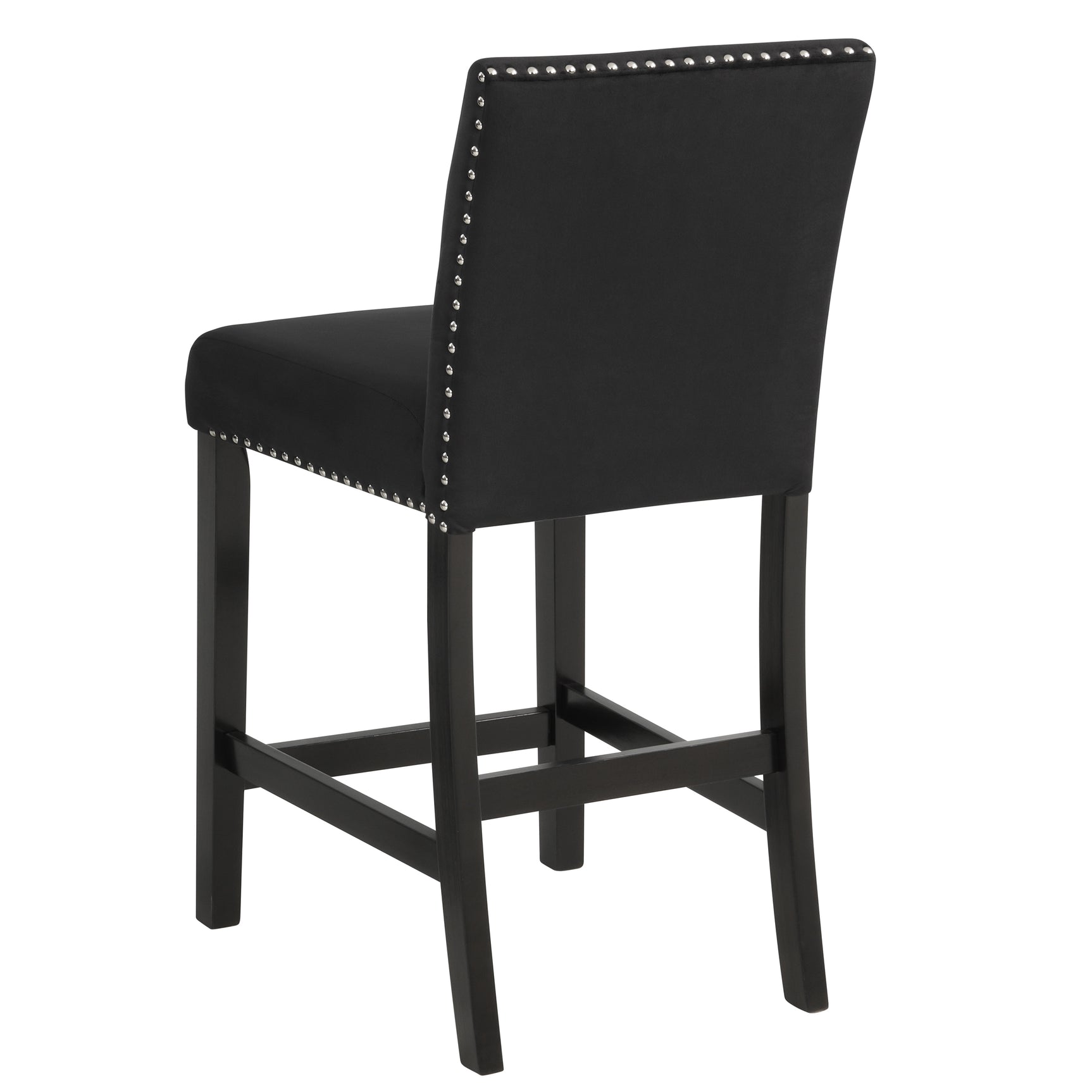 Front view of Lennon Black Upholstered Counter Height Dining Set chairs