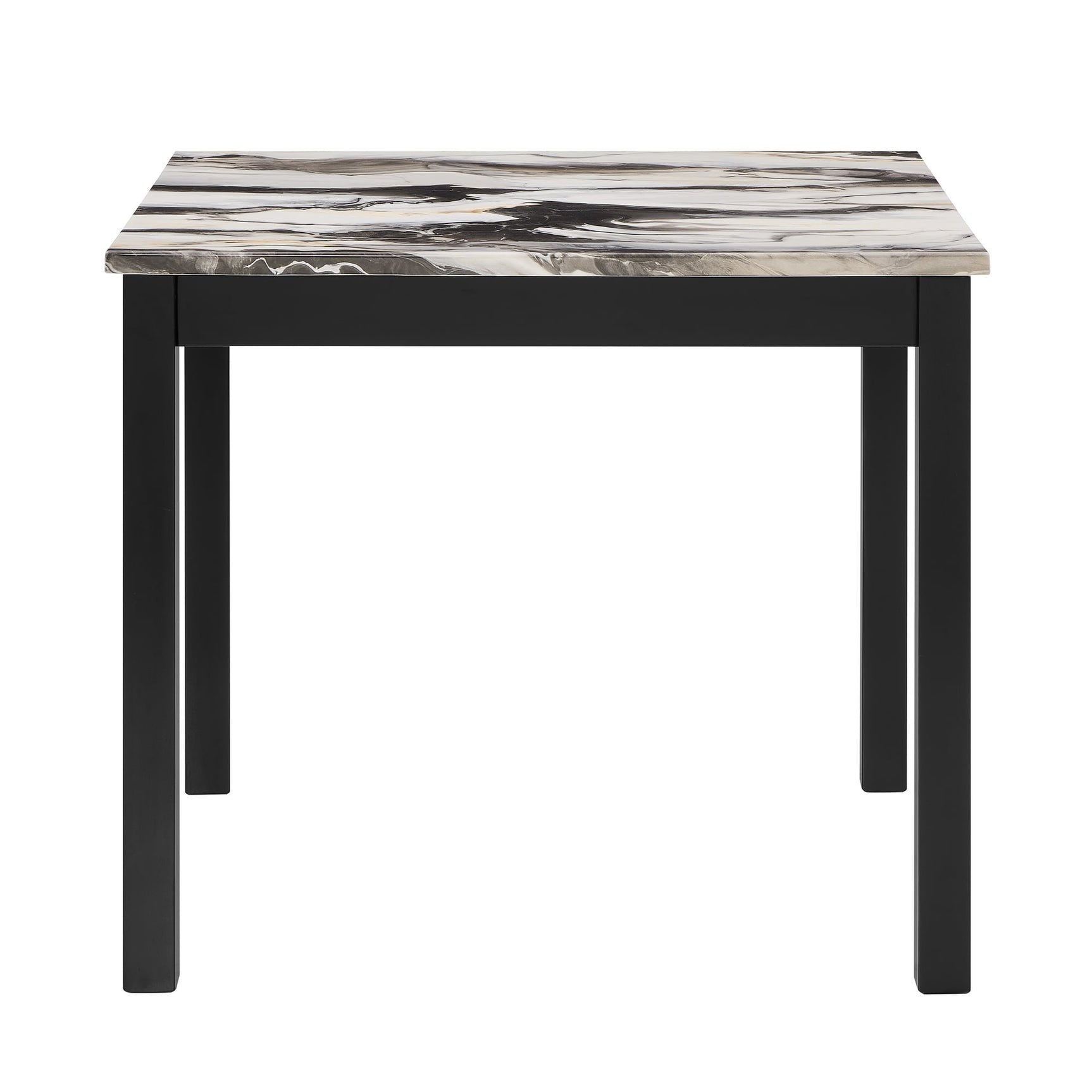 Lennon 5-Piece Faux Marble Counter Height Coffee Table Set in Brown view 3