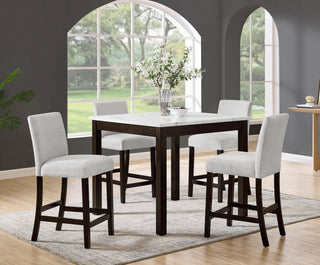 Lennon 5-Piece Brown Counter Height Dining Set from Decor Furniture