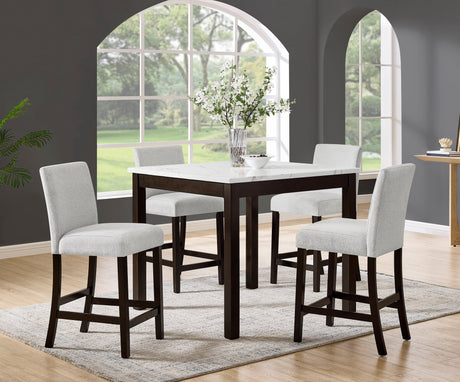 Lennon 5-Piece Brown Counter Height Dining Set from Decor Furniture
