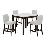 Lennon 5-Piece Brown Counter Height Dining Set view 2