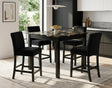 Lennon 5-Piece Faux Marble Coffee Table Set in Glossy Black from Decor Furniture