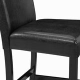 Alternate angle of Lennon black and white PU counter height dining set