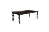 Detail view of Begonia dining set upholstery and wood finish