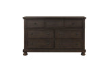 bedroom angle view of Begonia Gray Brown Storage Sleigh Bedroom Set bed