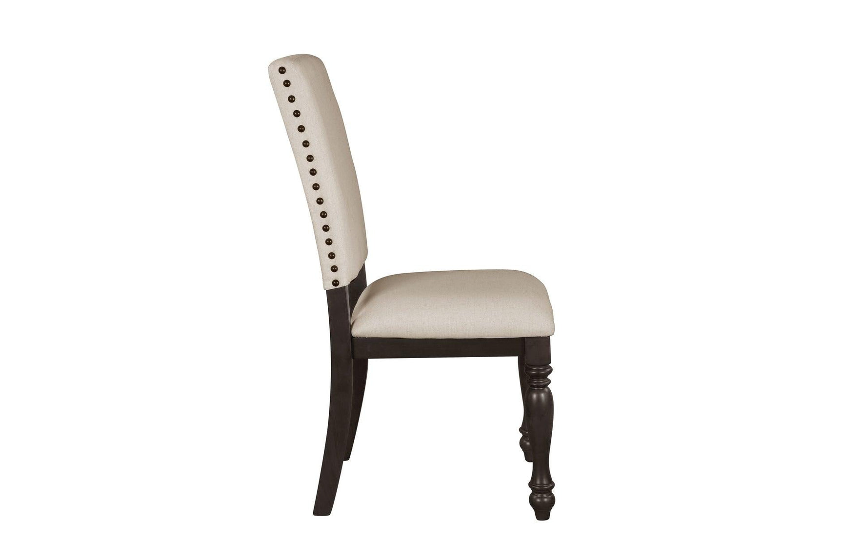 Back view of Begonia dining set chairs showing upholstery