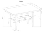 Detail of chair and table connection