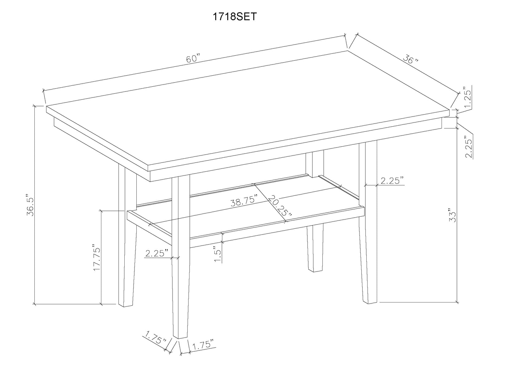 Detail of chair and table connection