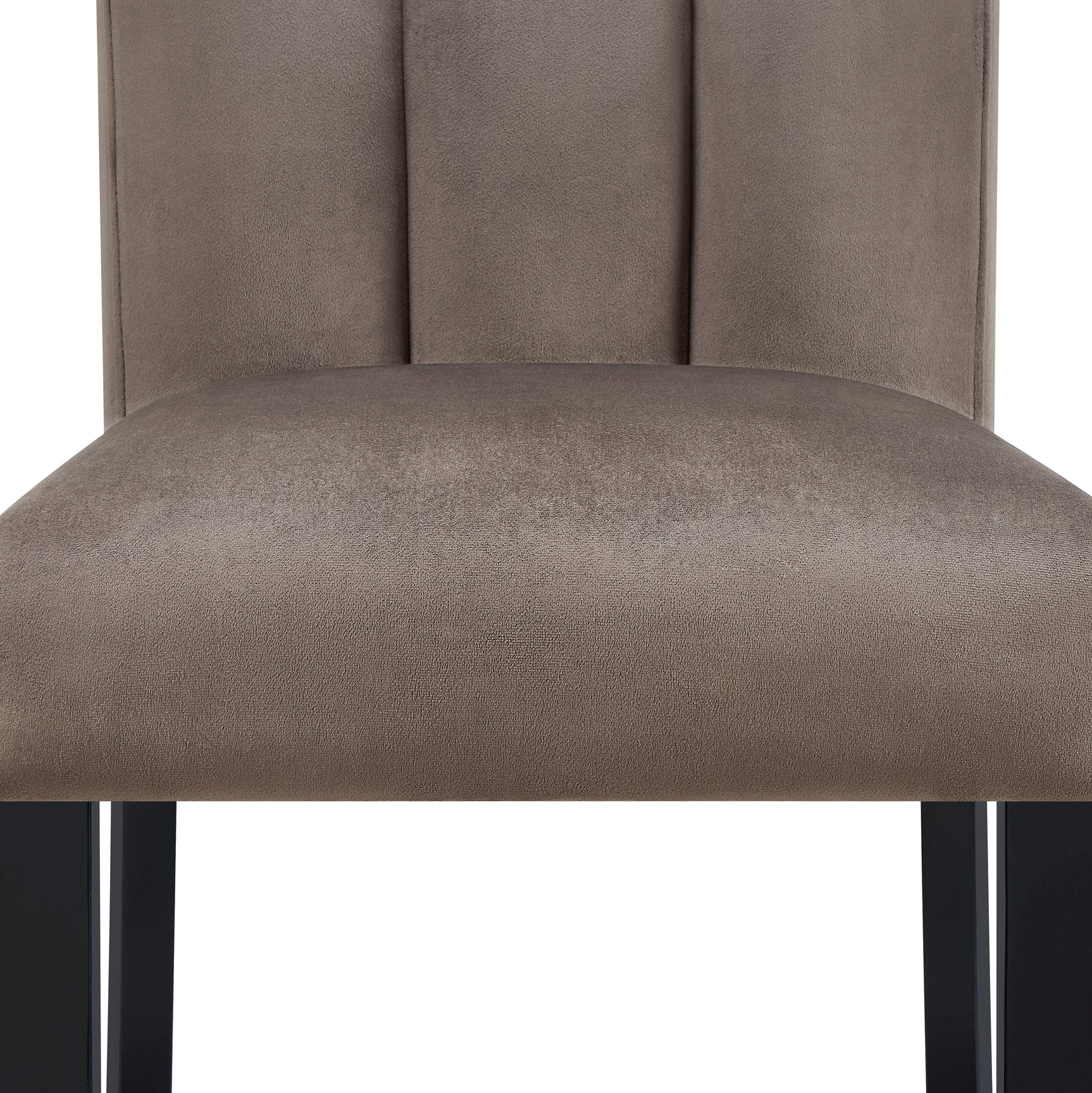 close-up of side chair seat and back