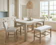 Hazel Genuine Marble Counter Height Dining Set With Table And 4 Side Chairs from Decor Furniture