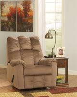 Breegin Brown Chairside End Table with drawer open