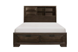 Chesky Espresso Storage Platform Bed side view