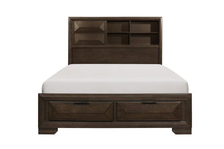 Chesky Espresso Storage Platform Bed side view