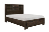 Chesky Espresso Storage Platform Bed bedroom view