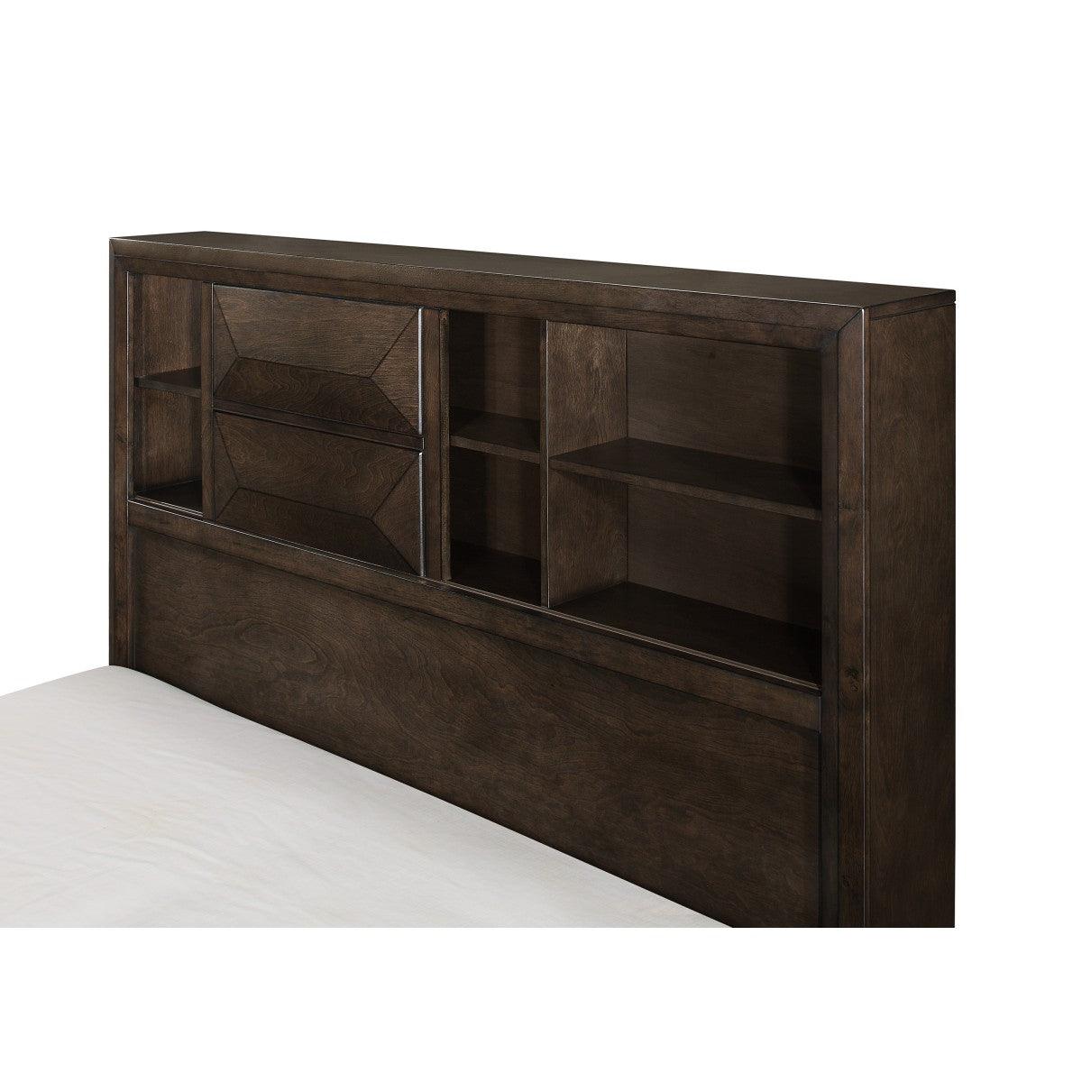 Close-up of Chesky Footboard drawers with dark bronze pulls