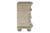 Side view of nightstand included in set