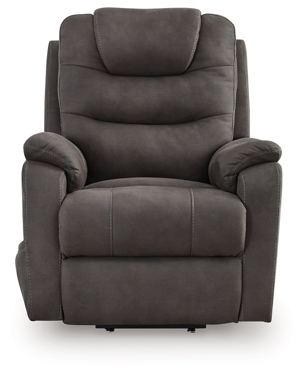 Reclining position of Snowfield Gunmetal Power Lift Recliner