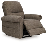 Side view of Aureta Earth Next-Gen Nuvella™ chenille power lift recliner