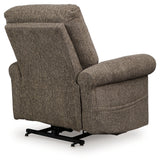 Back view of reclined Aureta Earth power lift recliner