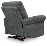 Back angle of Aureta Charcoal Power Lift Recliner