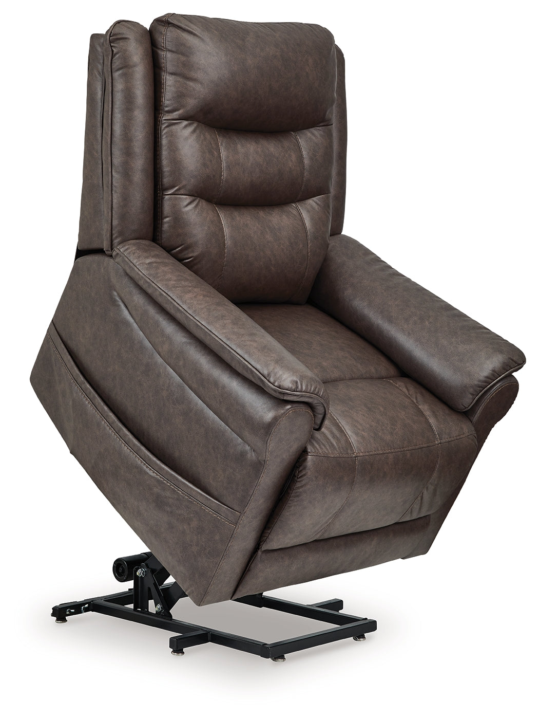 Main front angle of Oatman Umber power lift recliner