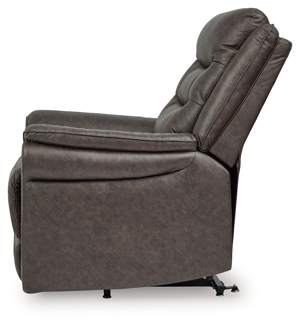 Alternate side view of the recliner