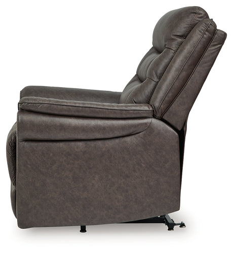 Alternate side view of the recliner