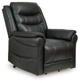 Oatman Carbon faux leather power lift recliner main view