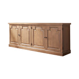 Florence Double Pedestal Dining Table Rustic Smoke - top edge roundover detail