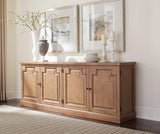 Baney Tufted Beige Upholstered Dining Chair front view