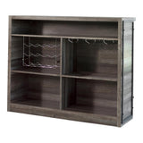 Joe 5-Shelf Bar Unit with visible glass holders and footrest