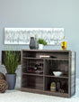 Joe 5-Shelf Bar Unit in Aged Oak front view