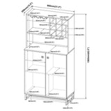 Full front view showcasing cabinet details