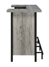 Bellemore bar unit open shelves and compartments overview