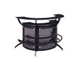 Bar Unit with footrest detail in black finish