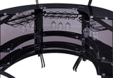 Black and smoke glass Bar Unit set assembled in room