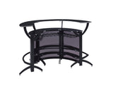 Full view of Dallas 3-Bottle Wine Rack Bar Unit in a modern living space
