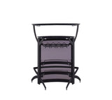 Dallas Bar Unit with wine bottles and glassware arranged for entertaining