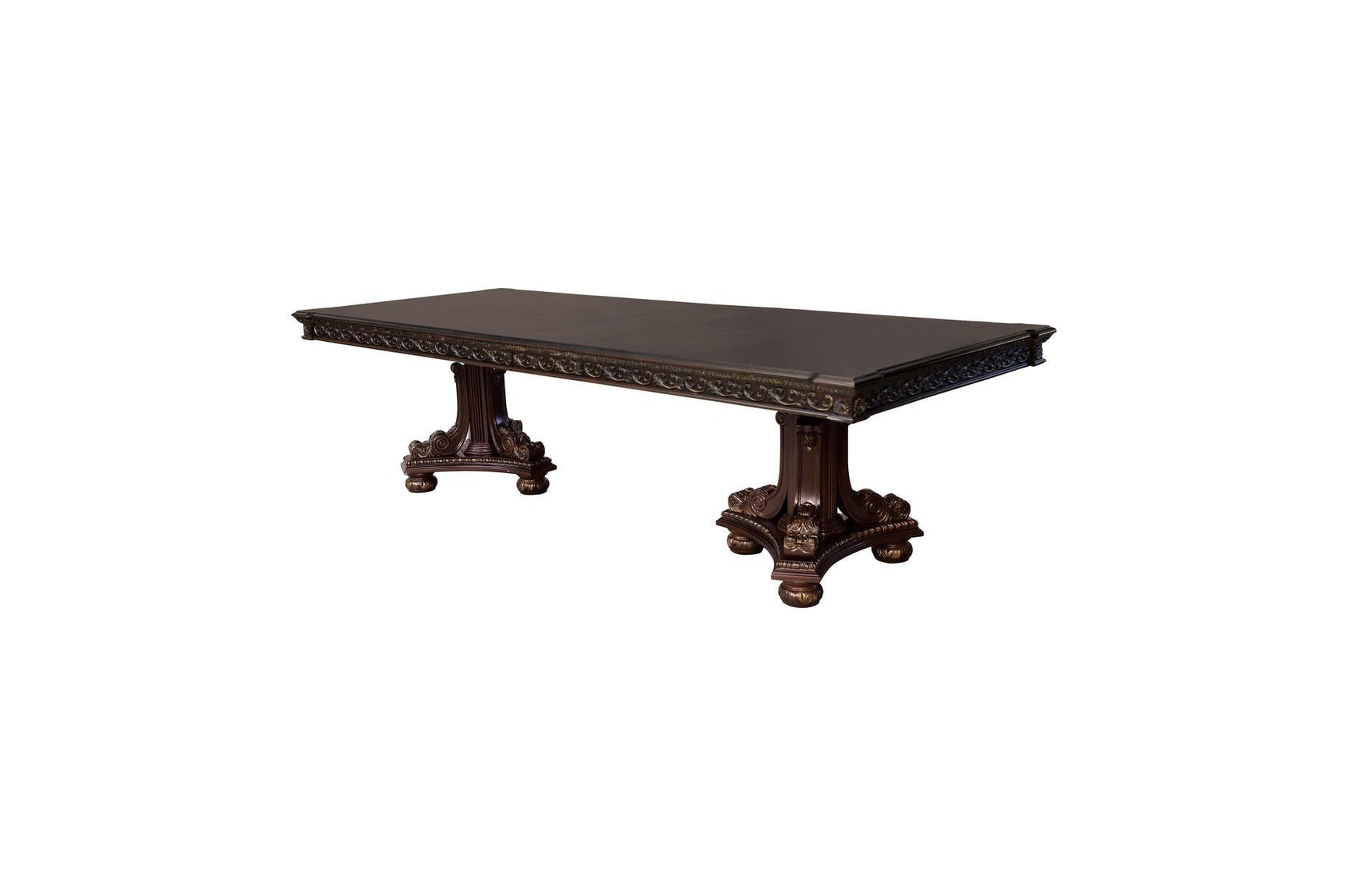 Back view of Catalonia dining chairs with dark bronze finish