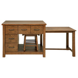 Backless scooping stool under kitchen island