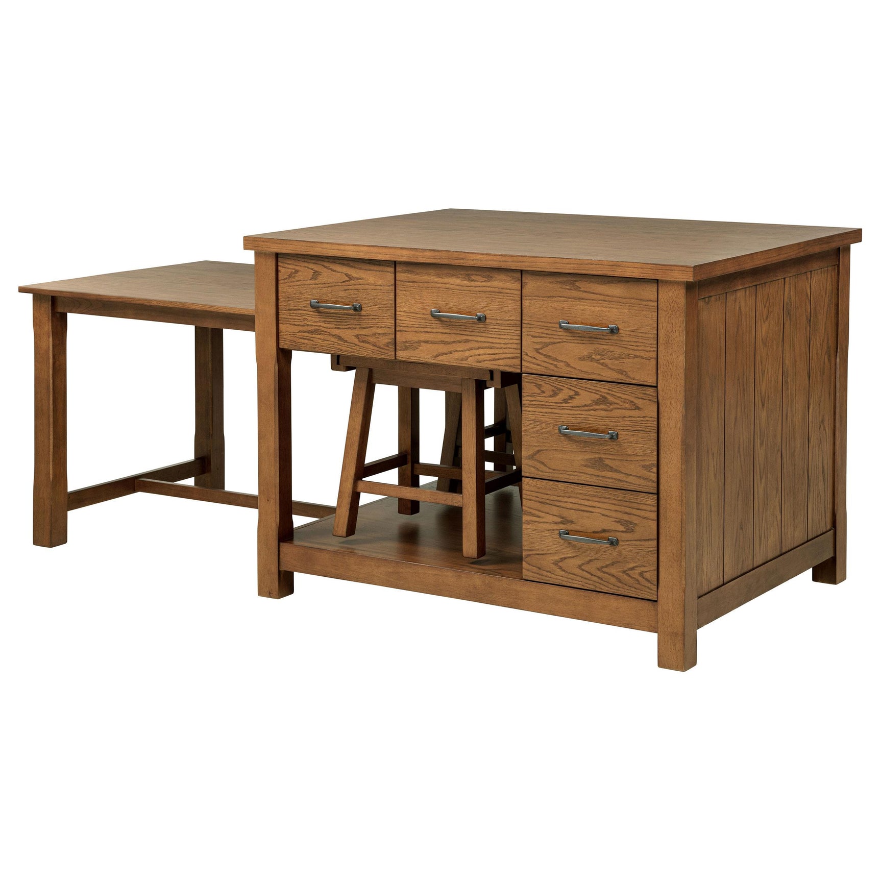 Top view of kitchen island extension table