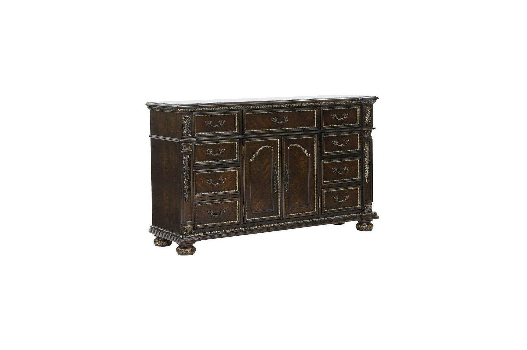 main view of Catalonia Dark Bronze Panel Bedroom Set bed